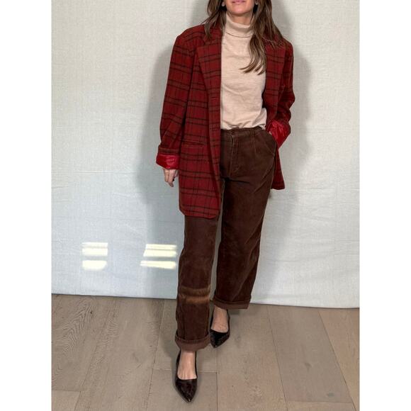 Vintage red plaid wool blaze - Picture 3 of 9